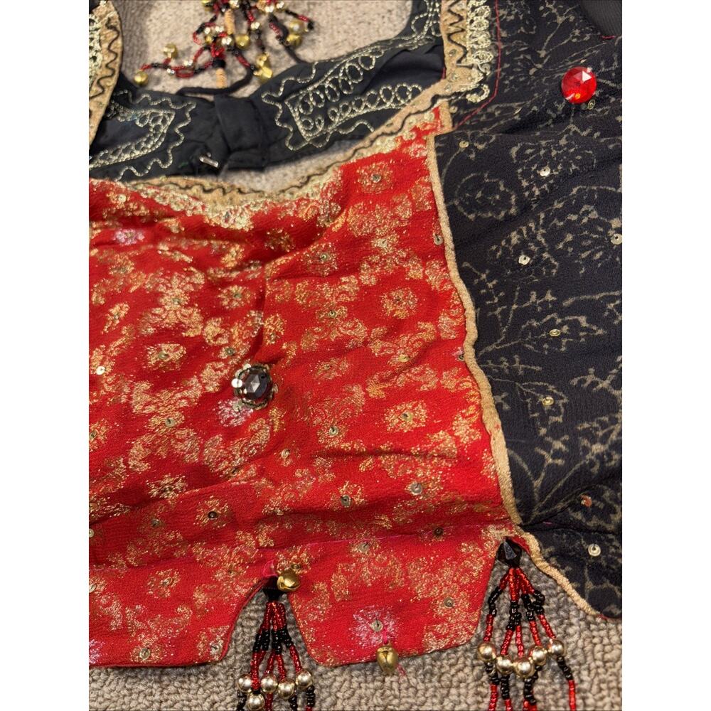 Saree Handmade Women’s Bundle 2 Tops Sequins Traditional Handmade - Picture 7 of 9